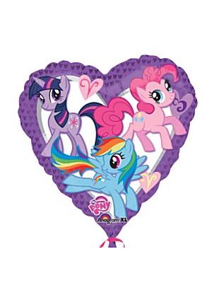 BALÃO METALIZADO CORAÇÃO MY LITTLE PONY 18"